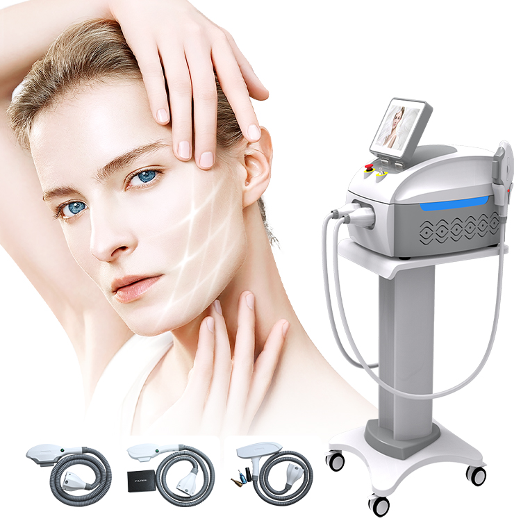 3 en 1 m&aacute;quina de eliminaci&oacute;n de tatuajes con l&aacute;ser IPL SHR depilaci&oacute;n l&aacute;ser YAG